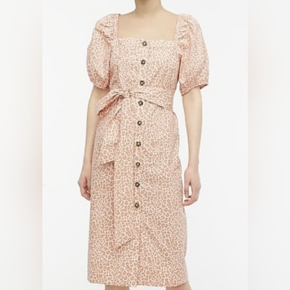J. Crew Pink Midi Dress